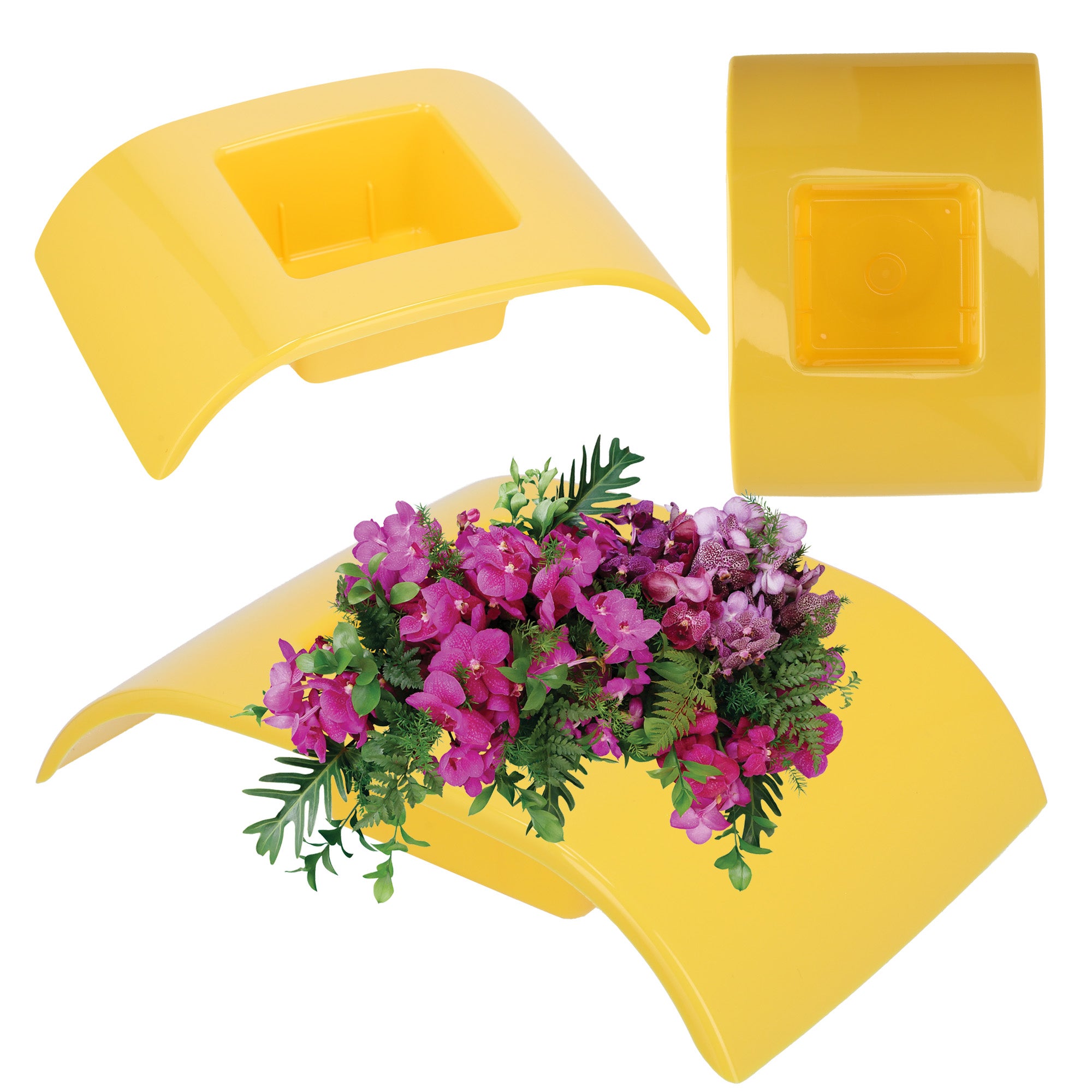 DONICZKA OSŁONKA DO KOMPOZYCJI NA KOMPOZYCJE STROIK BAZA IKEBANA ŻÓŁTA