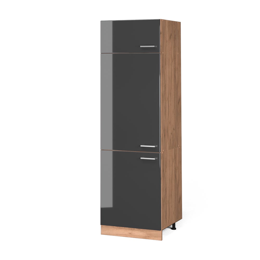 Vicco Szafka na lodówkę R-Line, Antracyt wysoki połysk, 60 cm