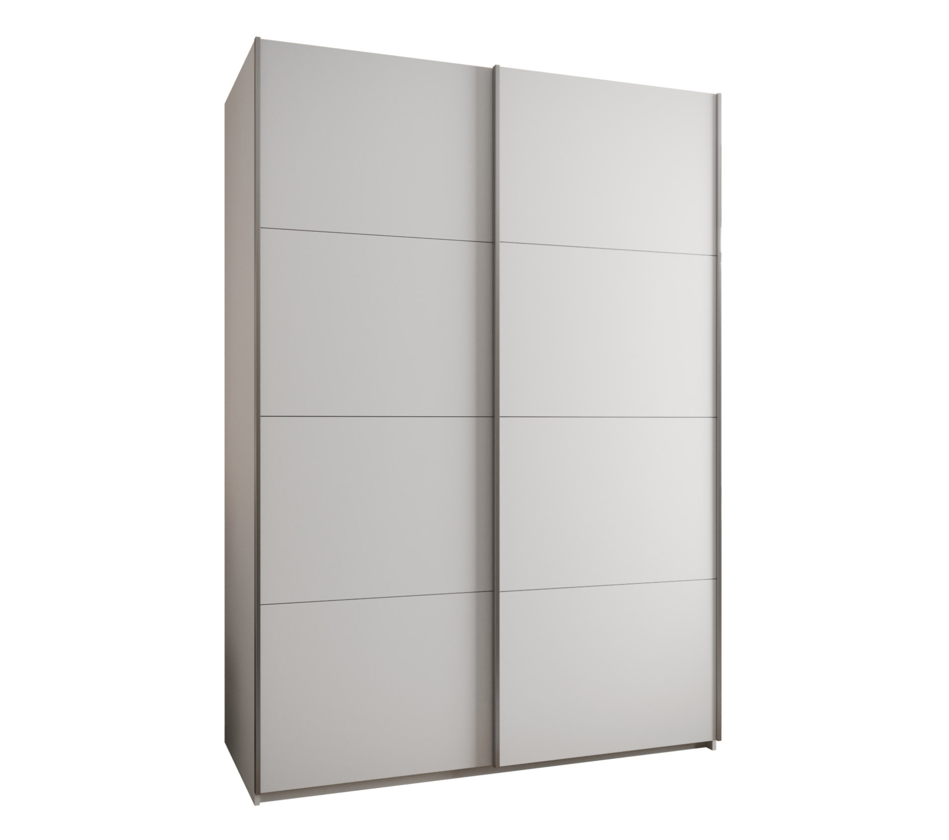 Szafa przesuwna wysoka Lux 1 180 x 64 x 245,5 cm biały + biały + u. srebrny - Abiks Meble