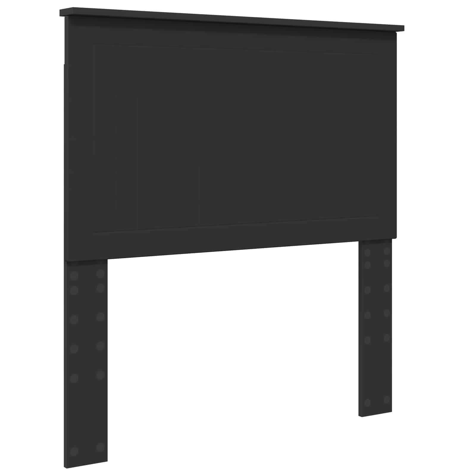 Cadre de lit noir en bois de pin massif, pour la chambre, 90 × 200 cm - 6