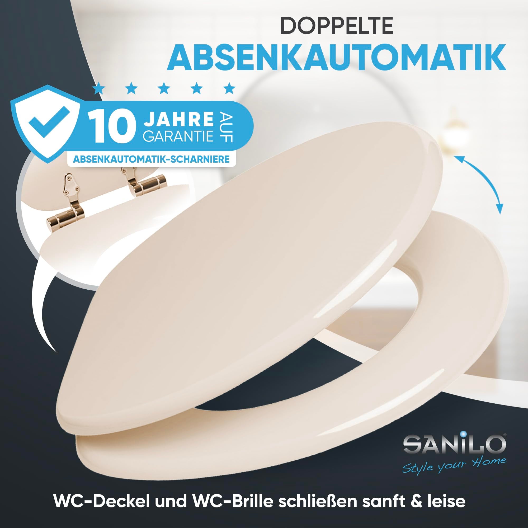 Sanilo Sedile WC con chiusura ammortizzata e sgancio rapido, il coperchio del WC può essere rimosso con la semplice pressione di un pulsante Lumen | Leroy Merlin