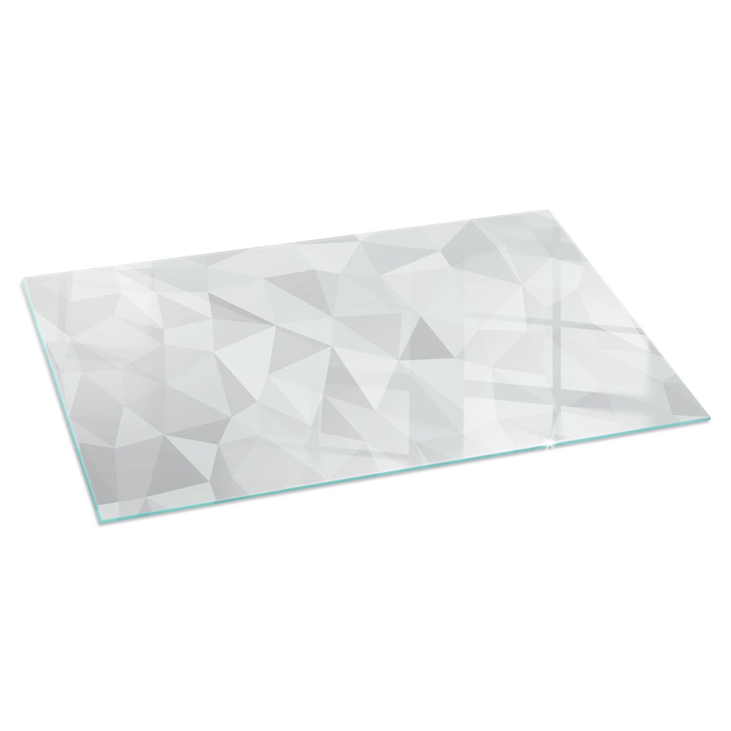 Prostokątna płyta szklana ochronna pod piecyk, kominek - 100x50 cm - Abstrakcyjny wzór geometryczny - TULUP