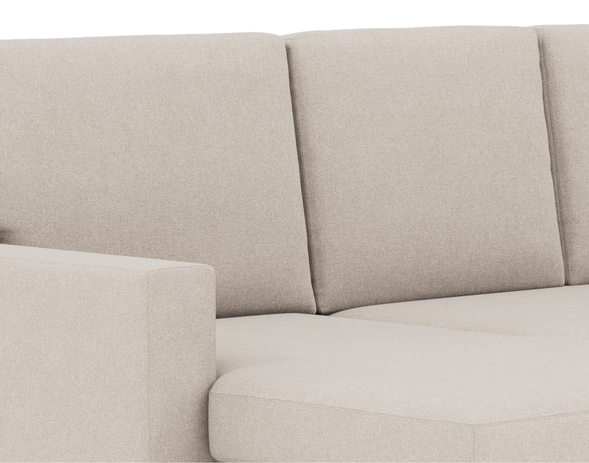 Canapé d'angle réversible convertible 4 places en tissu beige - MEIYA - Best Mobilier - 9