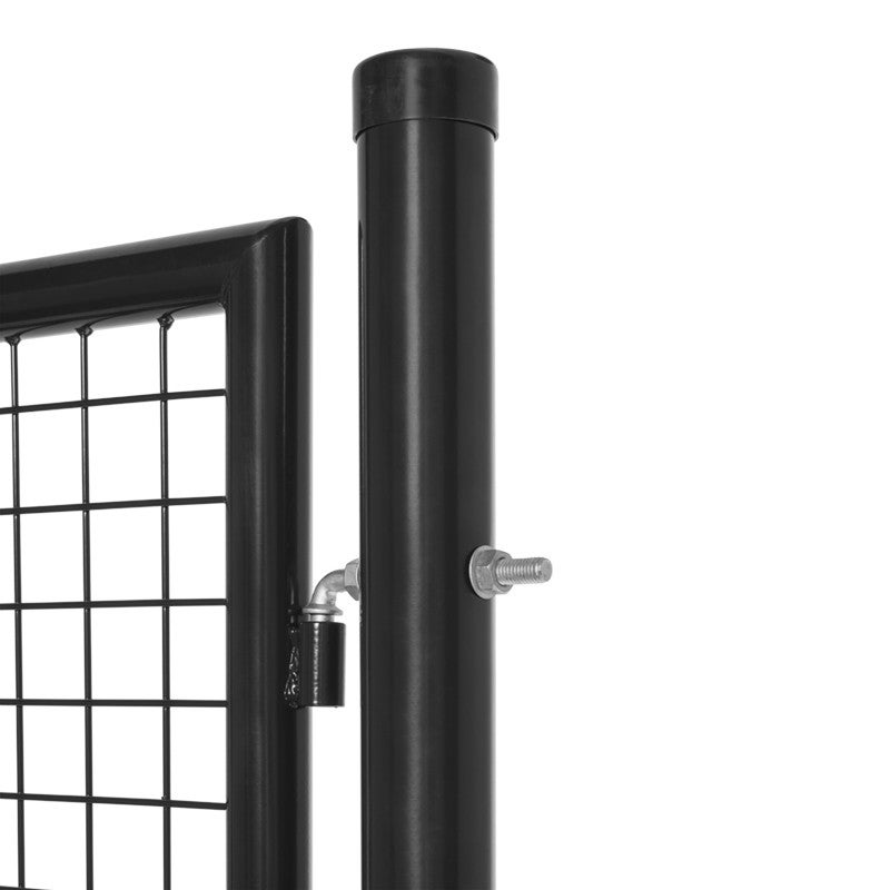 Portillon grillagé en acier galvanisé maille 50 x 50 passage L 1m x H2m00 Noir - 3