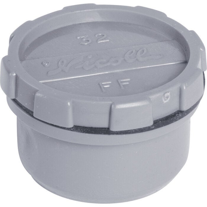 Nicoll - Tampon de visite PVC avec bouchon PVC MF diam 32mm à coller - UFF - 2