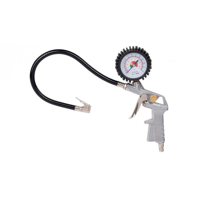 Pistola di gonfiaggio con manometro powair100 powerplus