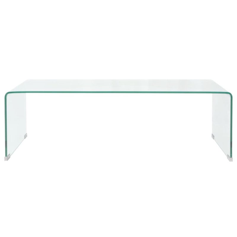Table basse 98x45x30 cm Verre trempé Transparent - 2