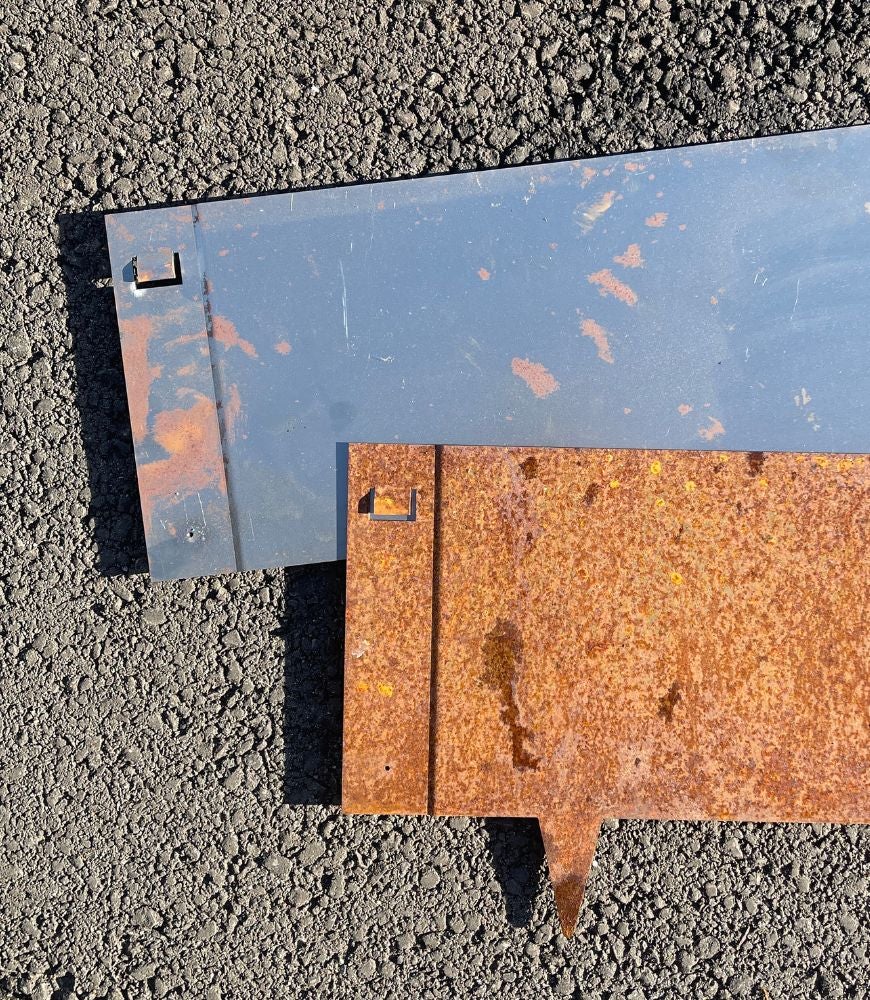 50 pcs Bordure de Jardin Métal Acier Corten Brut 100x26,5cm épaisseur 1,5mm - madecoupesurmesure - 8