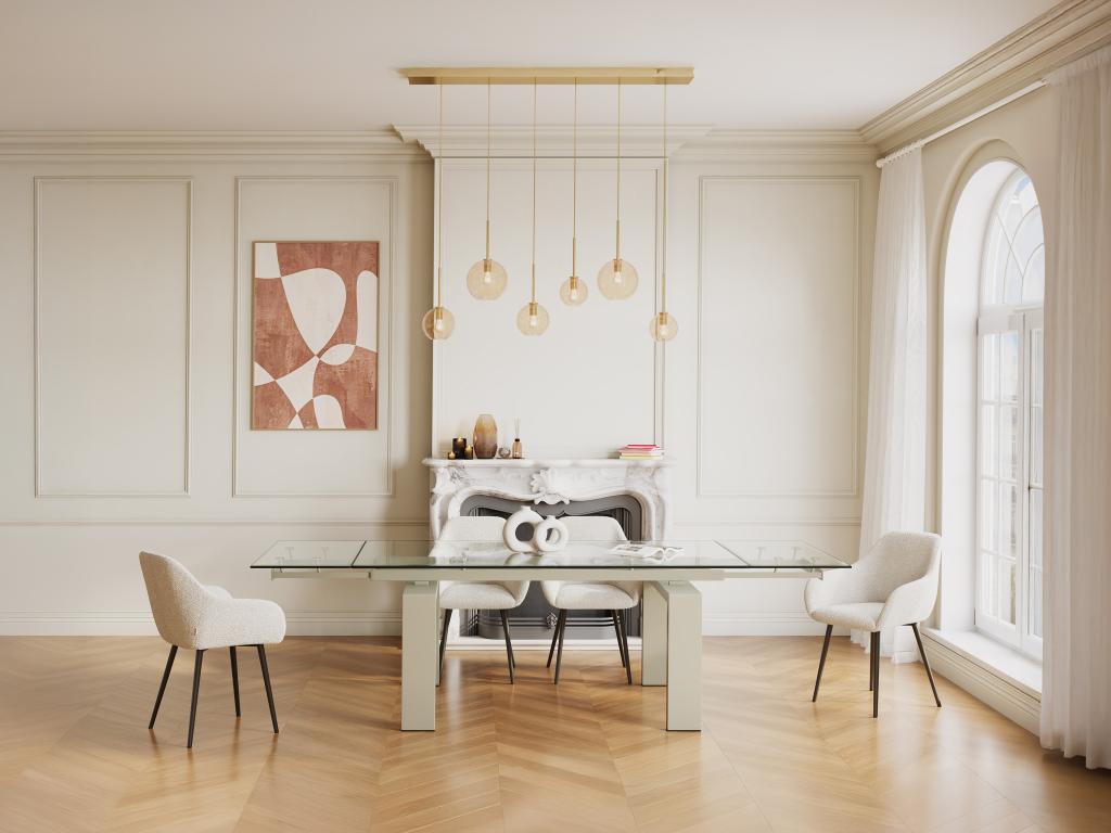 Vente Unique Tavolo Cucina Vetro Temperato Tavolo Da Pranzo