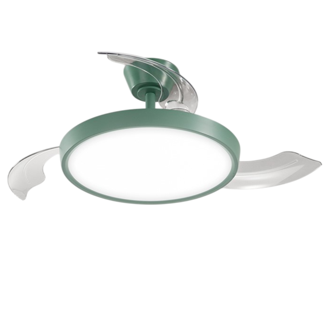 Wentylator sufitowy Perenz 7196 R CT Green z oświetleniem - Ø 106 cm, 3 łopatki, 6 prędkości, silnik prądu stałego 40 W, cichy