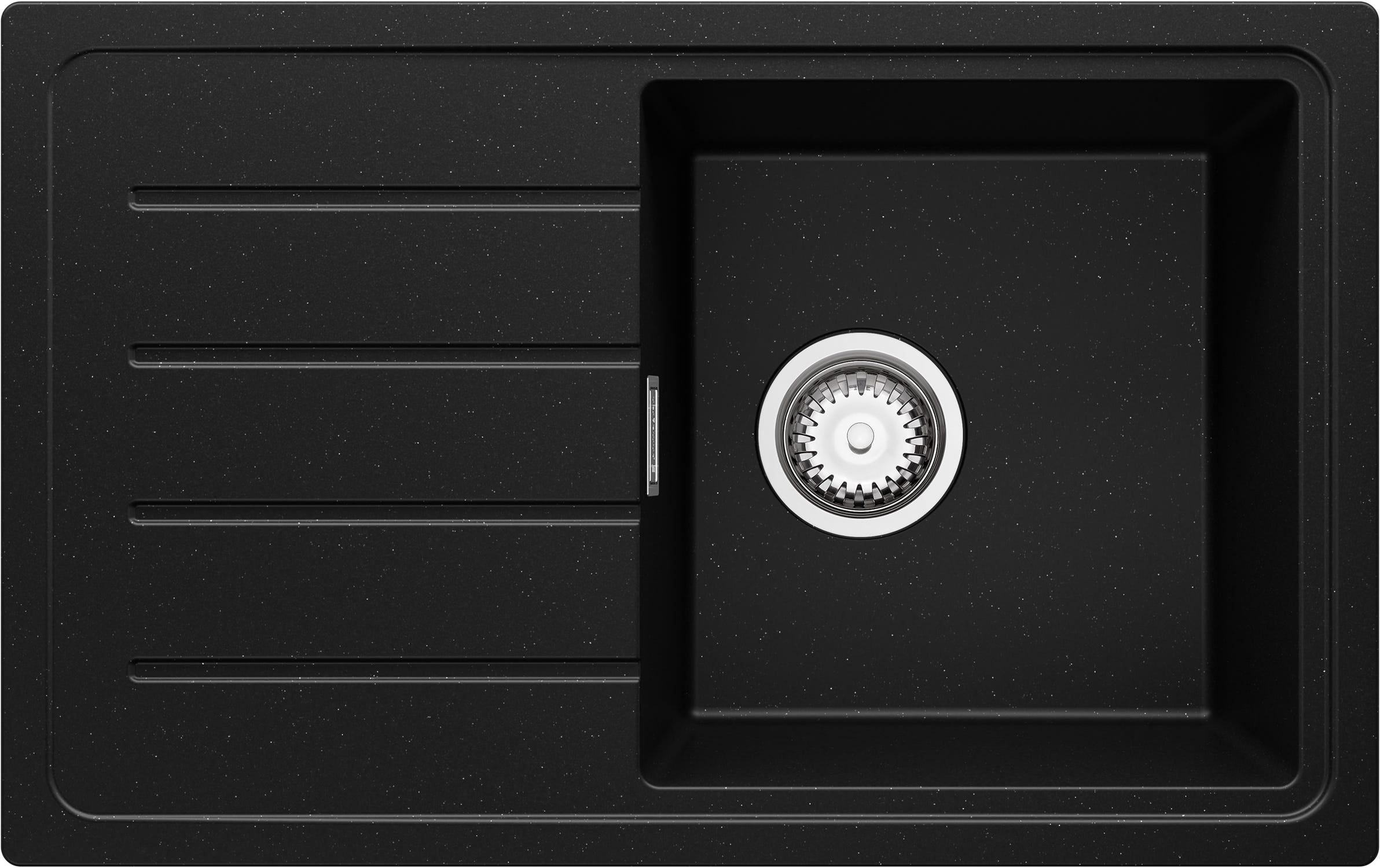 Lavandino Cucina Nero 70x44 Cm - Lavello Incasso Con Tagliere E Accessori - Foto 8