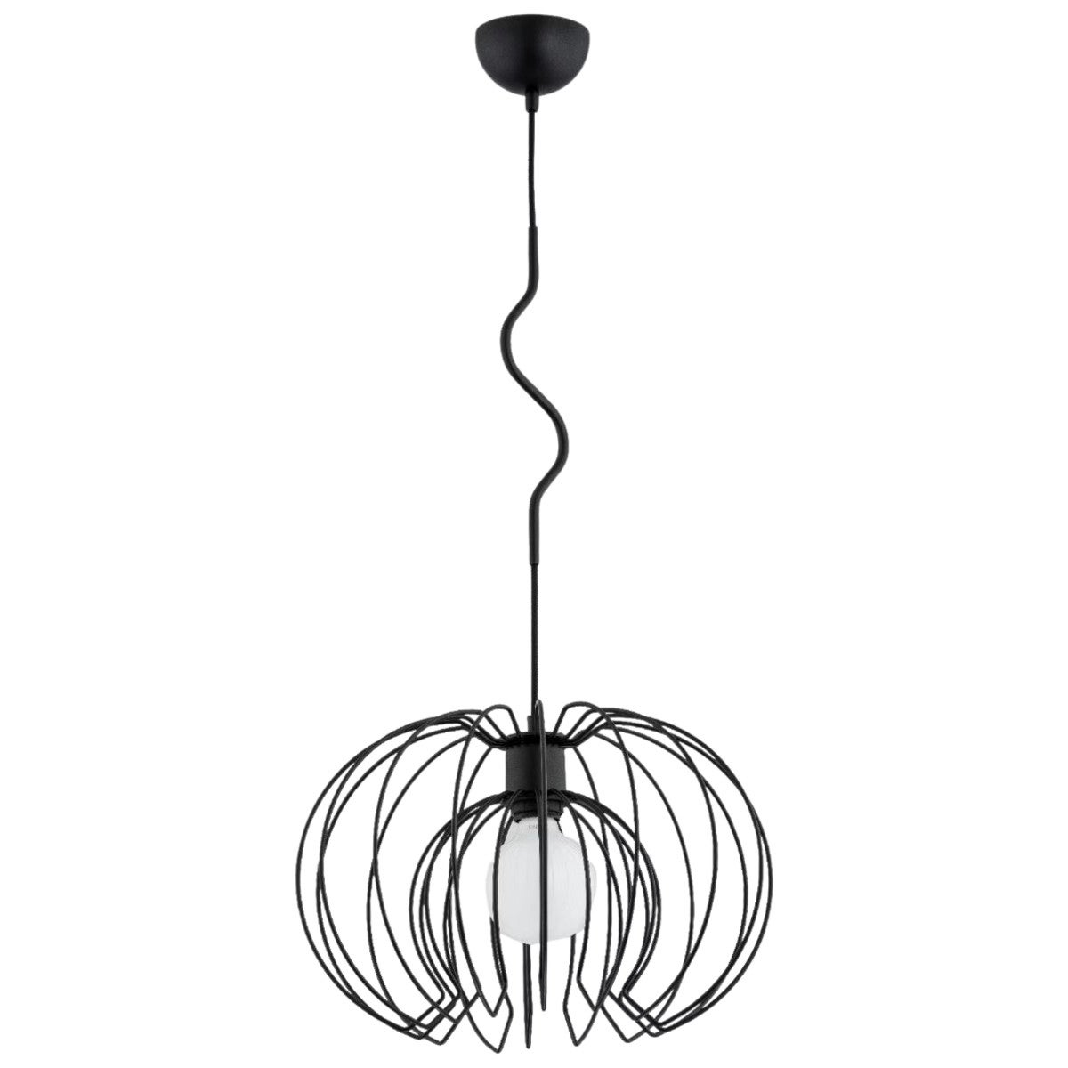 Lampa wisząca Kiwi czarna 1xE27x60W wym: 90 x 36 x 36 cm metal Alfa