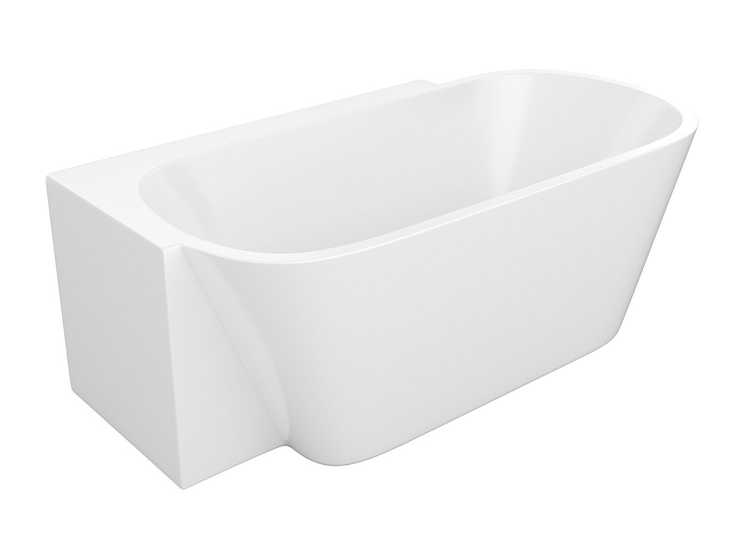 Wanna narożna biała - 225 l - Akryl - 160 x 78 x 58 cm - Lewostronna - RIVASO