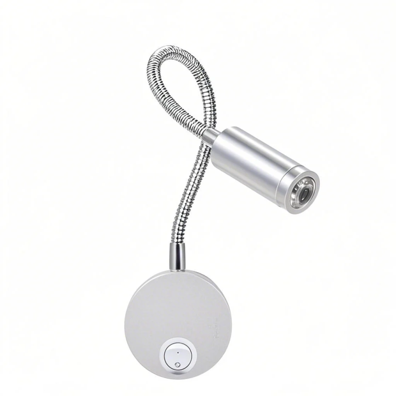 Lampa ścienna LED 3W z miękką, elastyczną, regulowaną rurką i włącznikiem do czytania w sypialni, kawiarni, sklepie, toaletce
