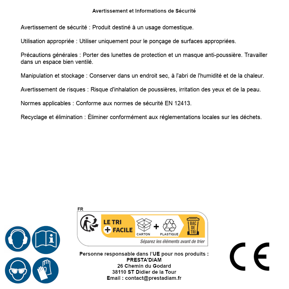 10 disques abrasifs perforés auto-agrippants 125 mm - Grain 60 - 2
