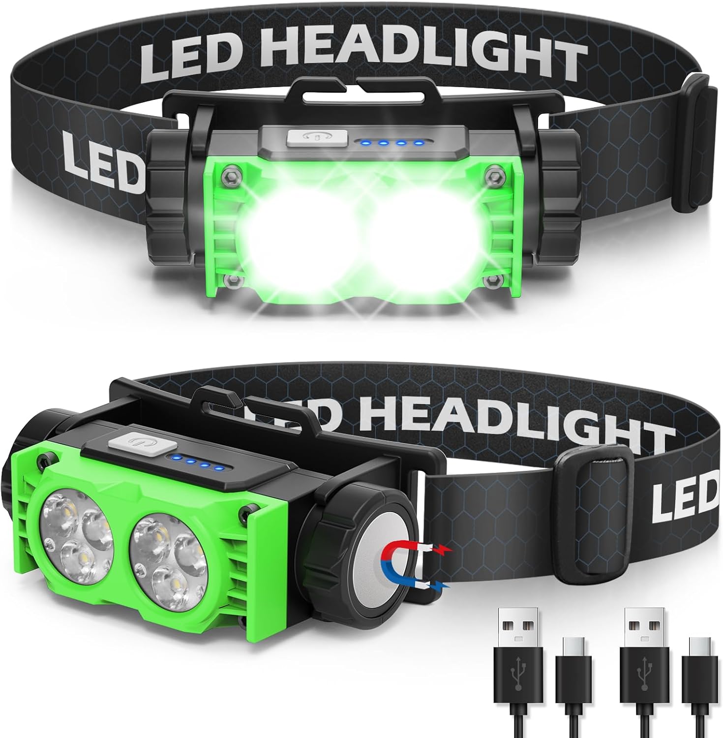 Lampe de poche LED haute puissance 2000LM, batterie intégrée