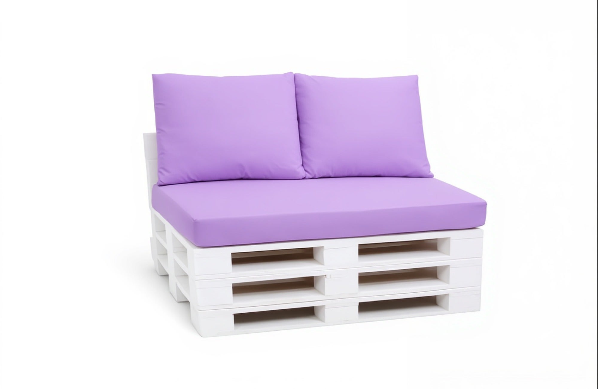 Zestaw poduszek na meble z palet 120x50 cm + 2x 60x50 cm, kolor jasnofioletowy zdejmowane pokrowce, do ogrodu i na balkon.