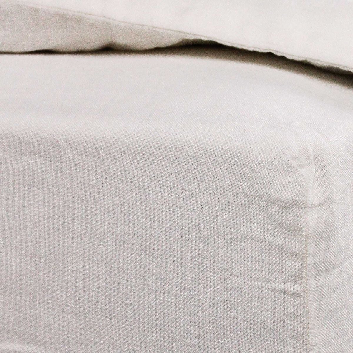 Drap housse Lin lavé 2 personnes uni NAGHADA - 3