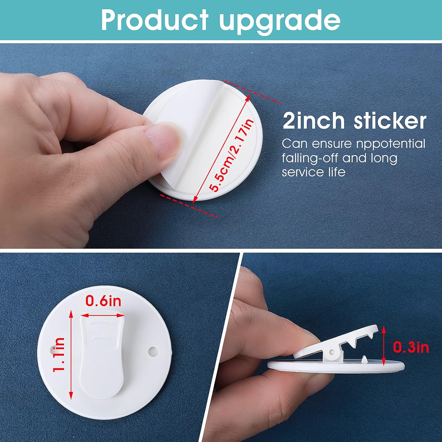 Clip Tenda Doccia Autoadesive DSLSQD - Set 4 Pezzi Paraspruzzi Bianco ABS