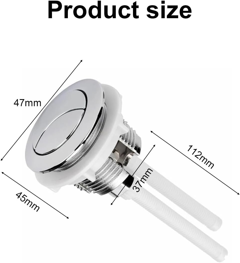 2 Pièces Boutons Poussoirs de Toilette Double Chasse – Rechange WC, Accessoires de Salle de Bain - 2