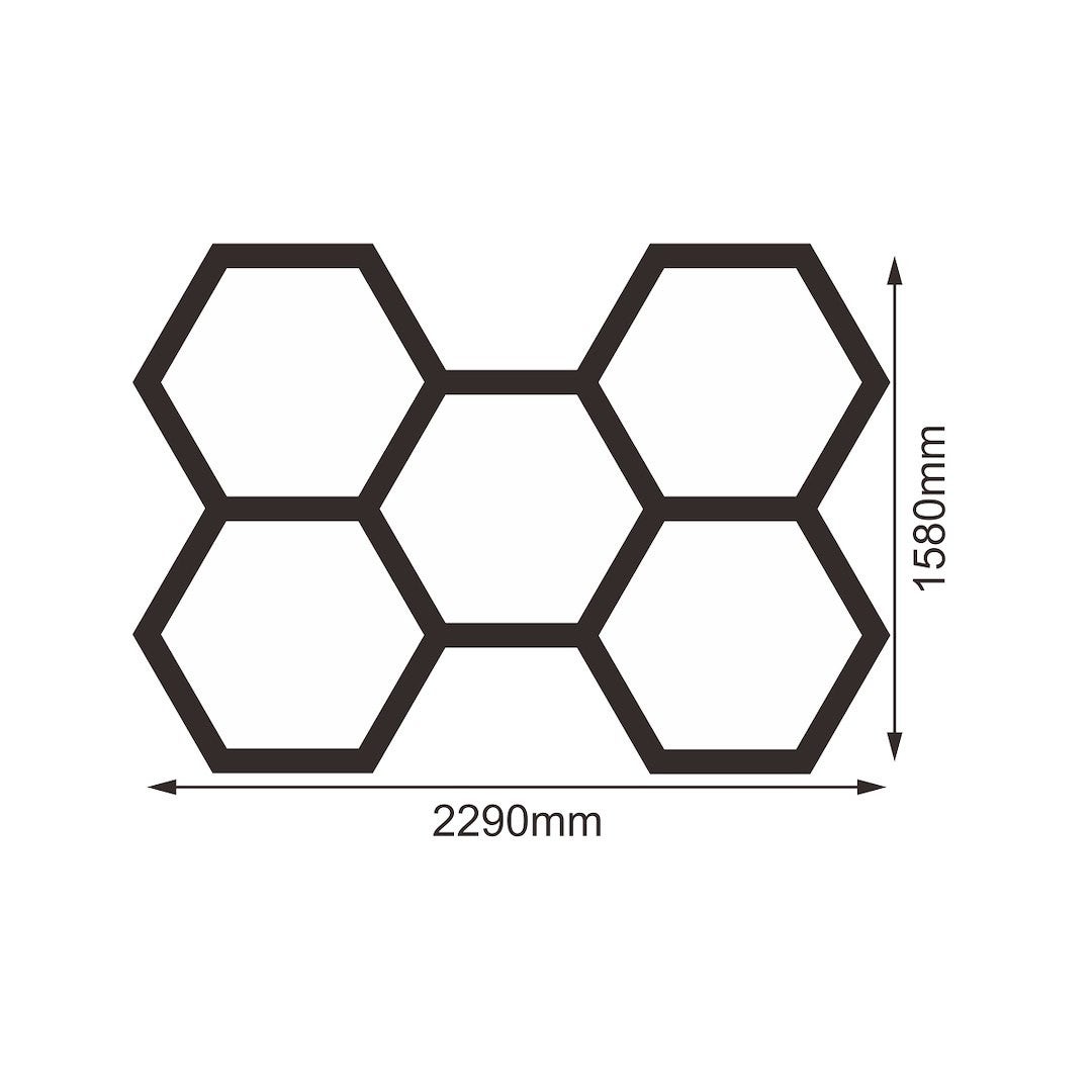Lampa sufitowa LED HEXAGON 168W neutralna 15840lm aluminium biała wym:4x229x158cm IP20 IdeaLED - 4