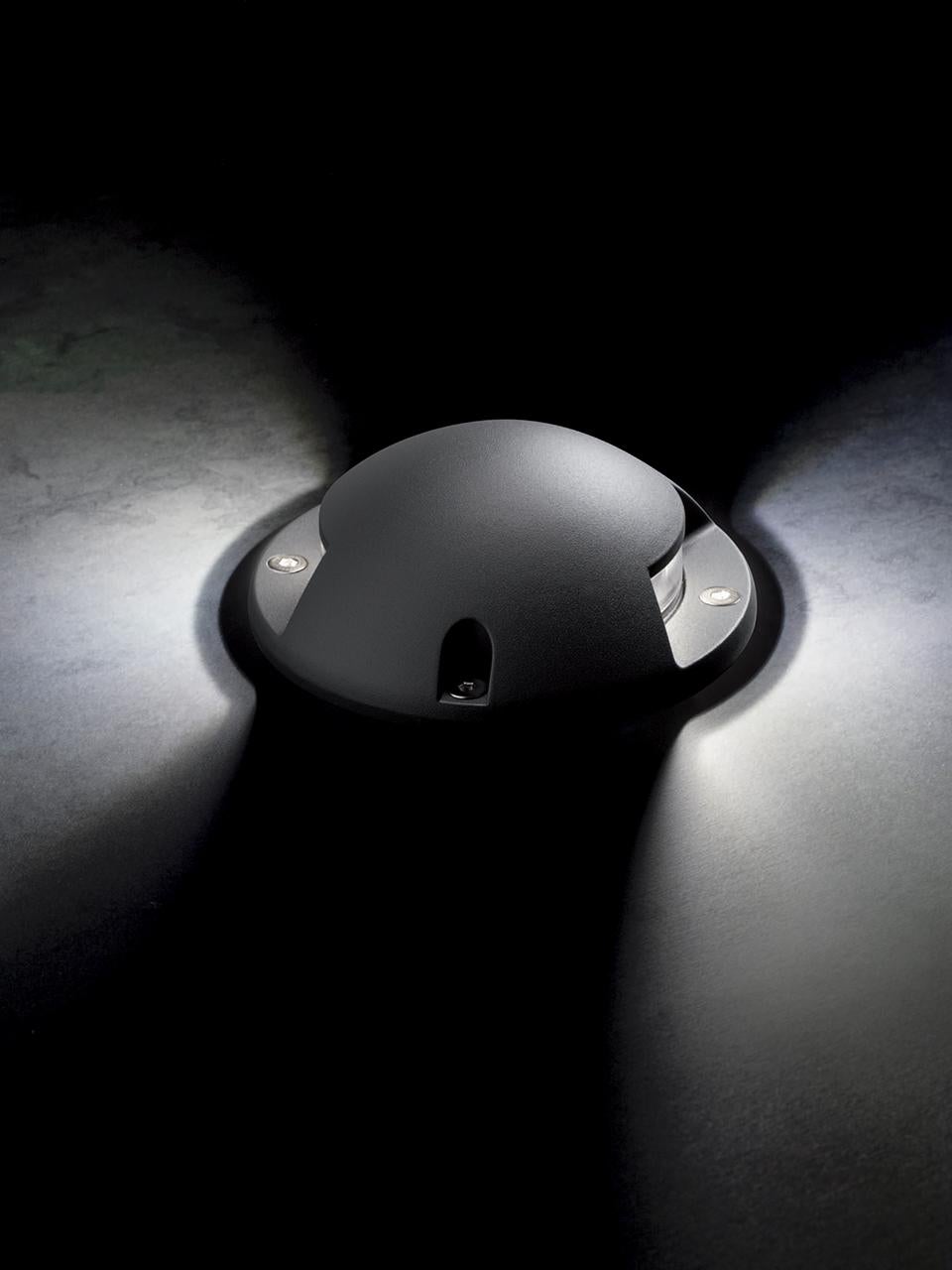Lampada terra moderna sovil illuminazione upper 99109 16 led alluminio segnapasso calpestabile - 2