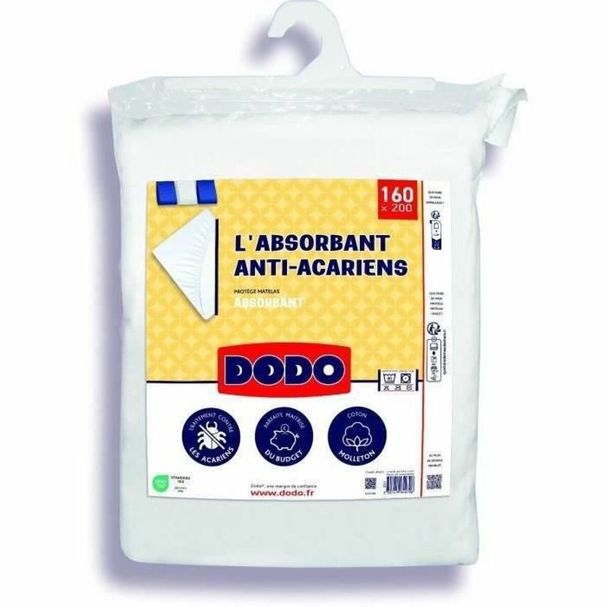 Ochraniacz na materac Dodo The absorbent antyroztoczowy 160x200 cm biały