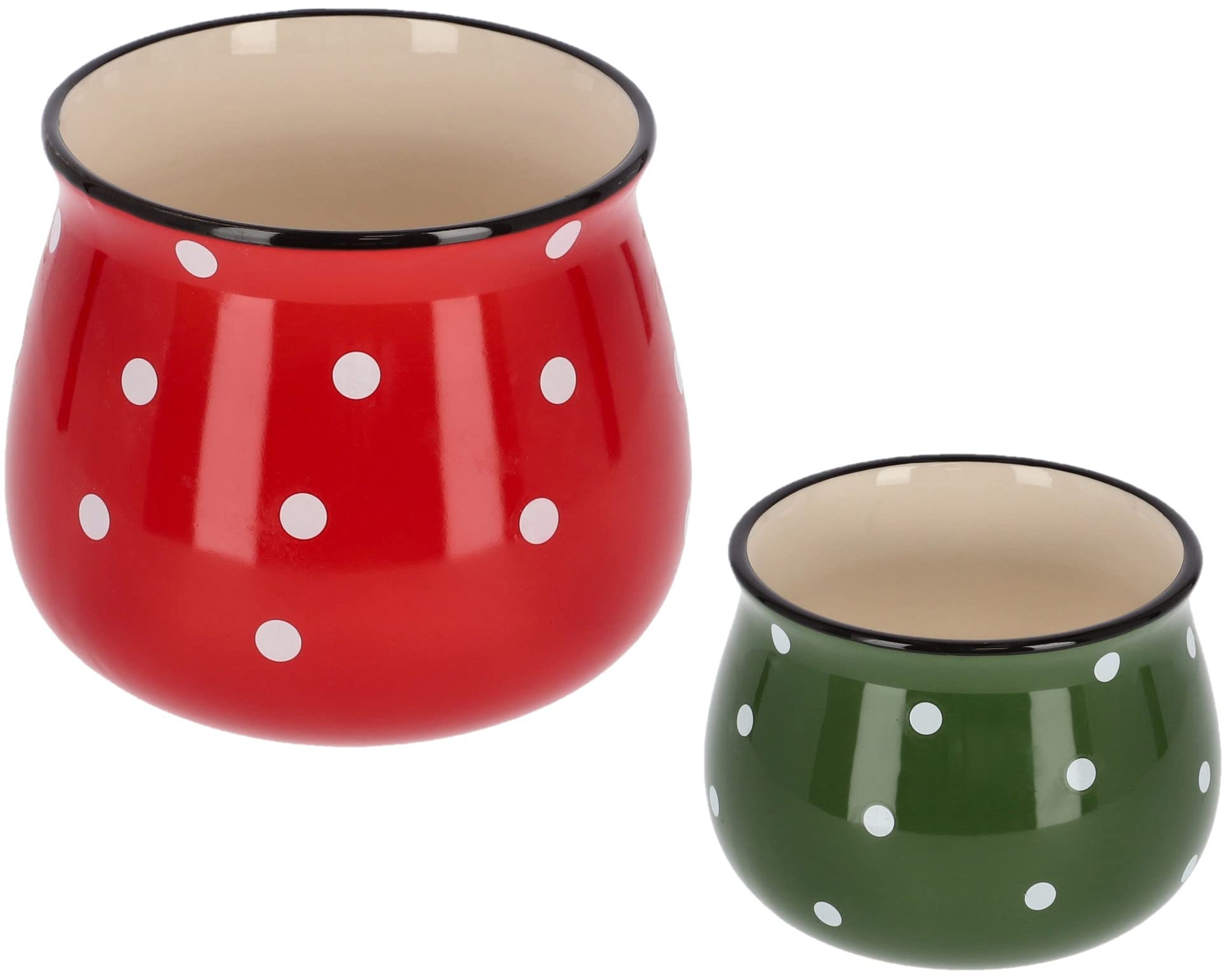 Pots De Fleurs KOTARBAU Lot De 2 , En Céramique, Diamètre : 13 Cm