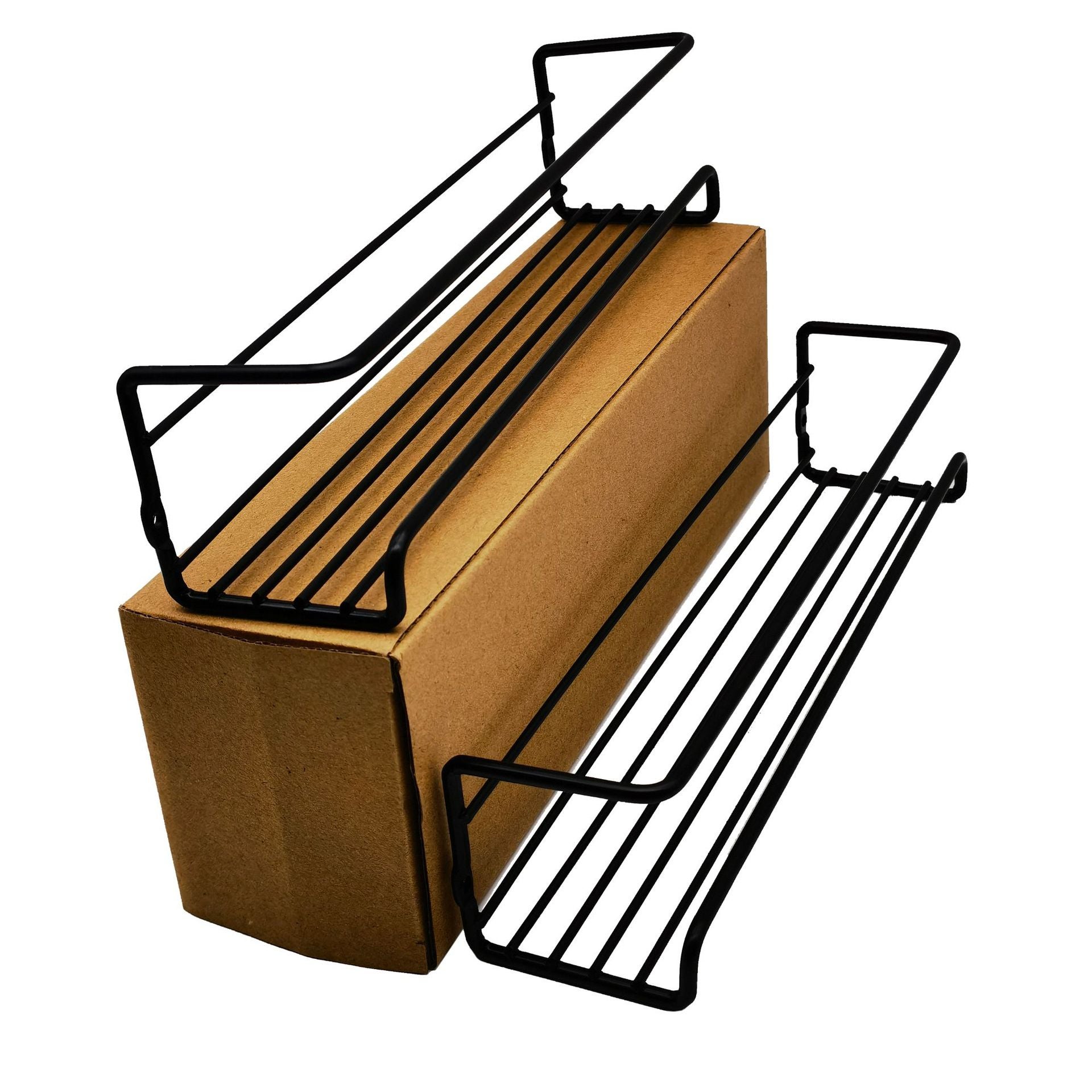 2-częściowy stojak na przyprawy kuchenne, metalowy stojak na przyprawy, nie wymaga wiercenia, montowany na ścianie, 29 x 6,5 x 6,5 cm