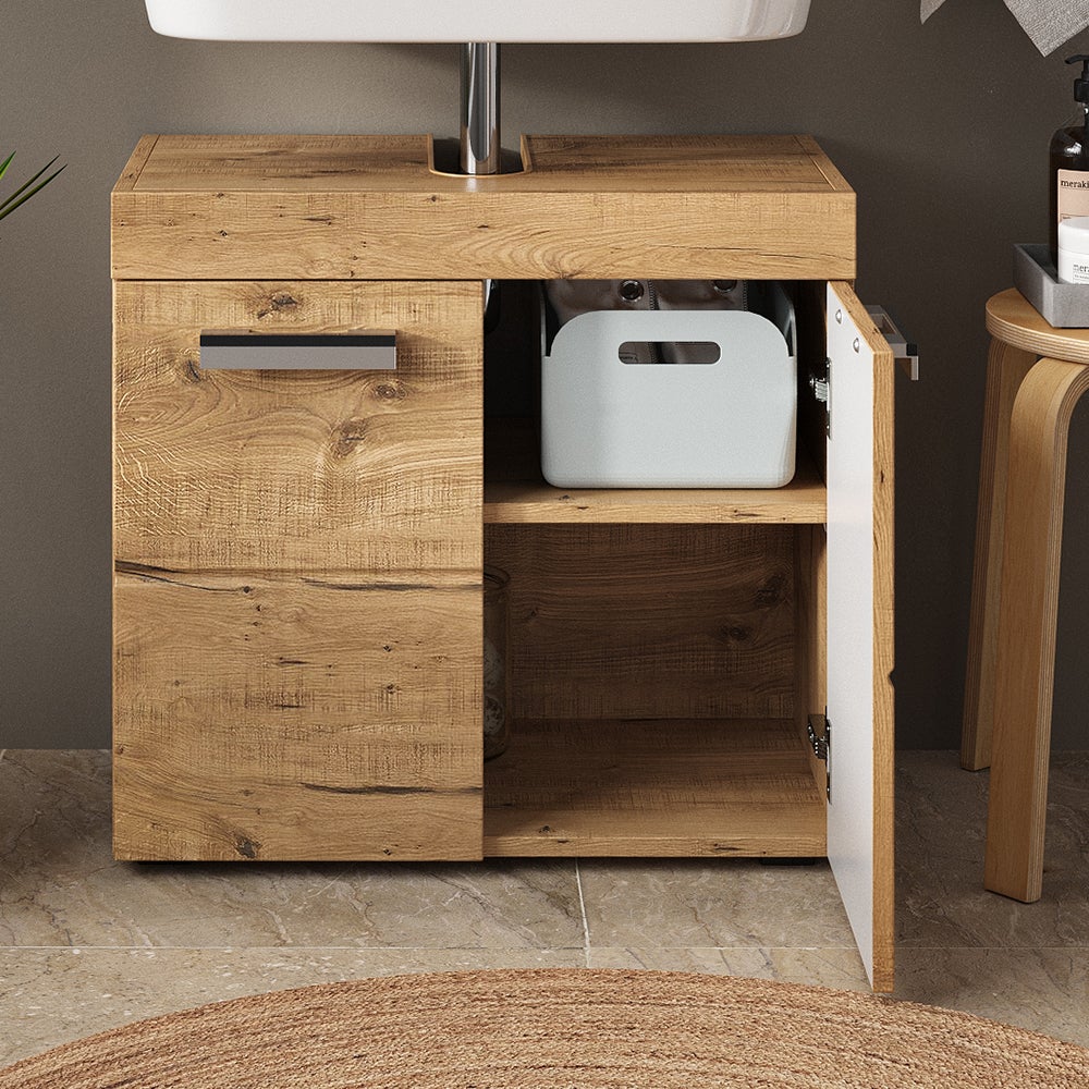 Vicco Meuble sous vasque simple Luna, Chêne Wotan, 60x56cm - 5