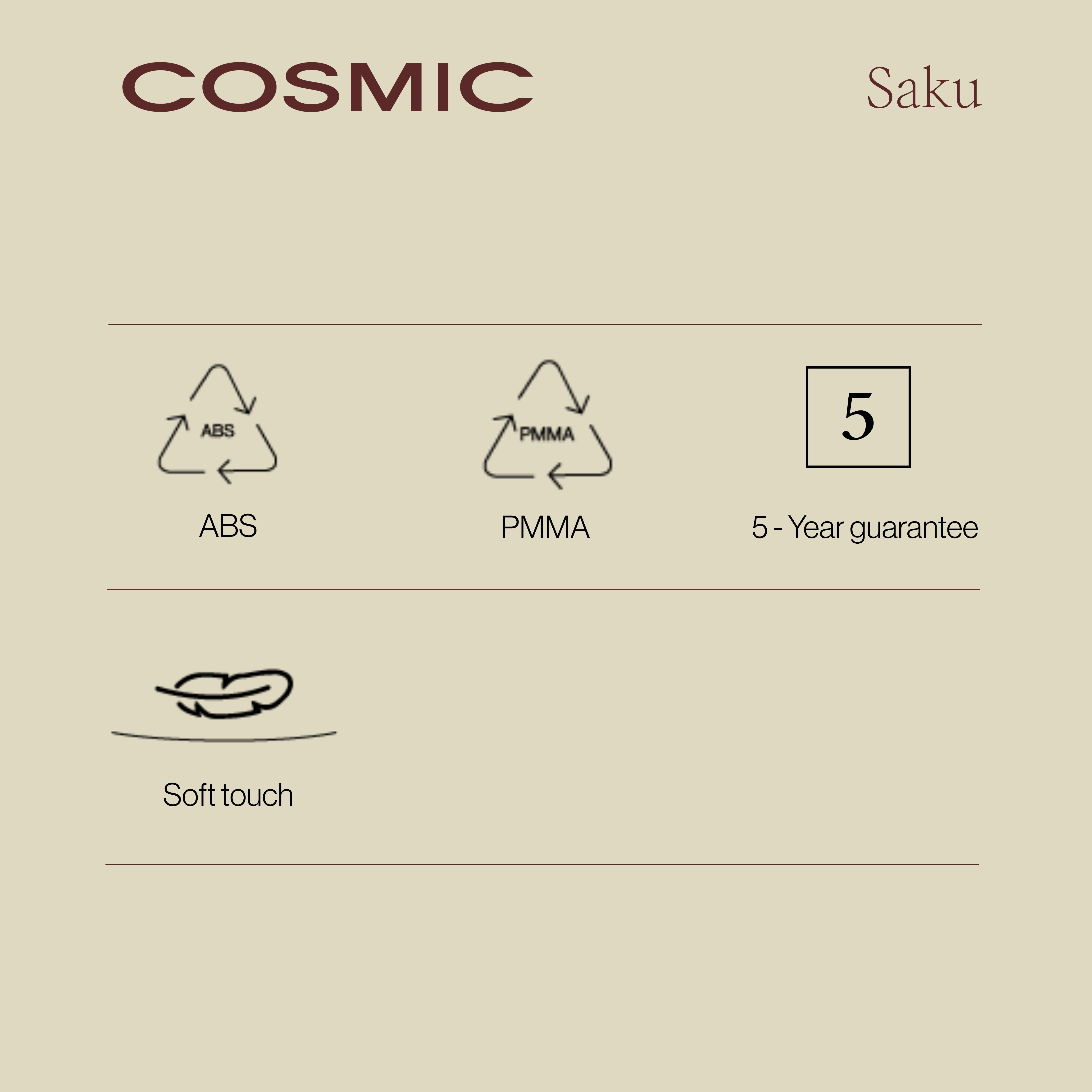 COSMIC Distributeur savon 300ml, Anti-gouttes, Facile à Remplir, Toucher Doux, Design Minimaliste, Toucher Doux, Collection SAKU - 6