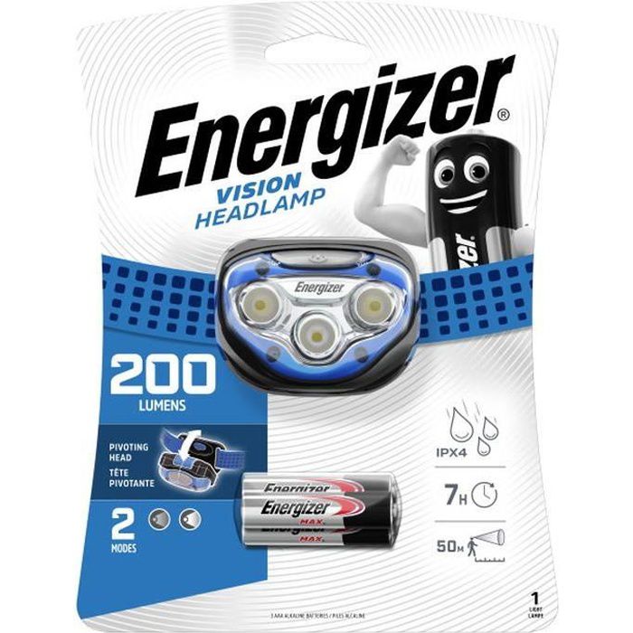 Energizer Vision Negro, Azul, Transparente Linterna con cinta para cabeza LED - 4