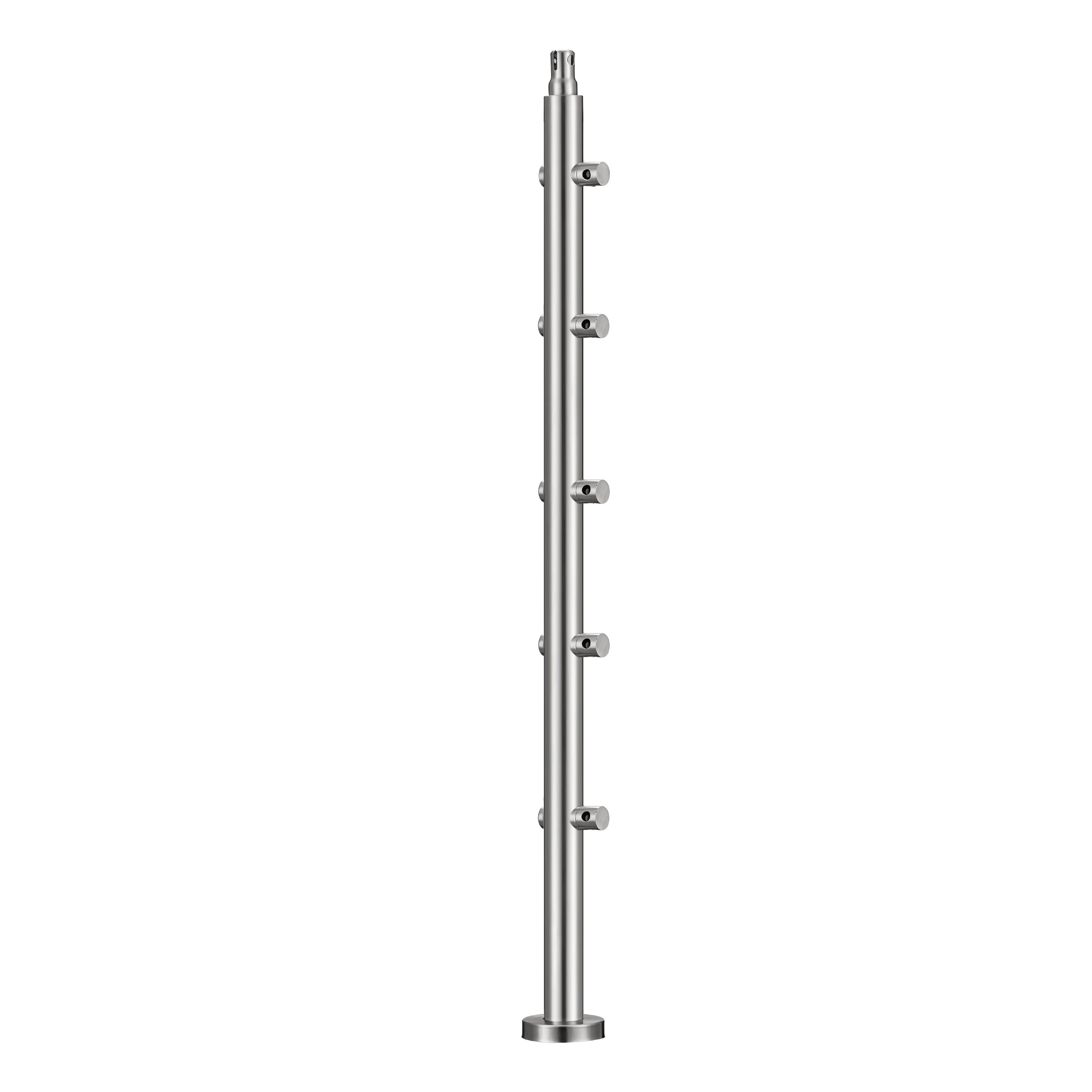 Kit garde-corps inox201 200cm (5 traverses + main courante) pour balcons/terrasses. Usage intérieur/extérieur, résiste aux intempéries - 4