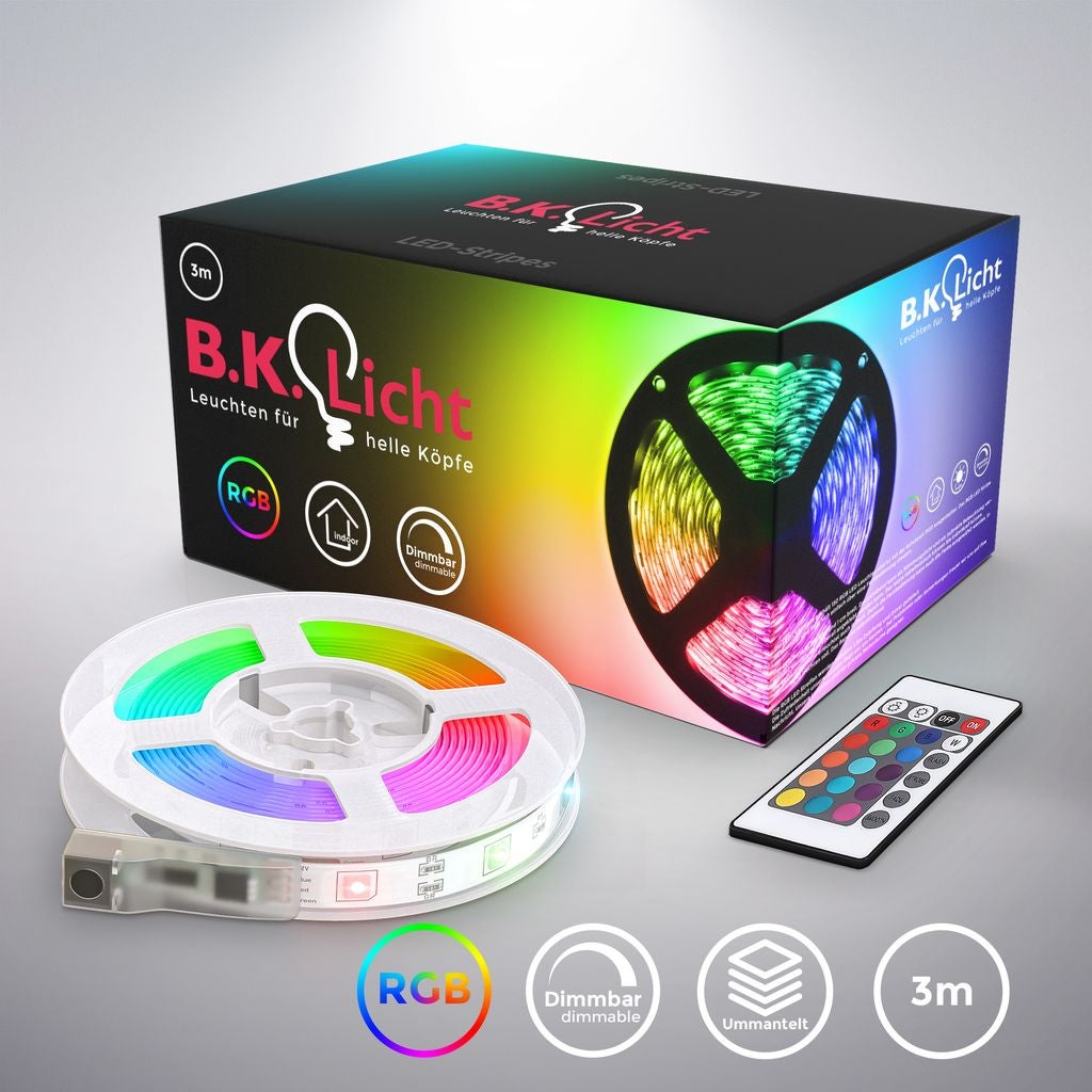 Bande LED TV B.K.Licht 2m - USB, Changement De Couleurs, éclairage D’ambiance Moderne