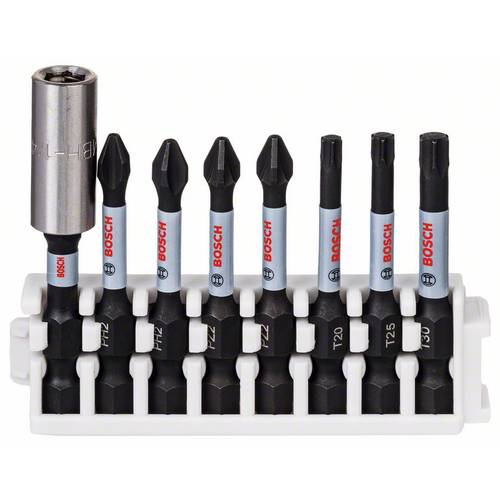 Bosch Professional 8 pz. di Bit di Avvitamento (Impact Control, T/PZ/PH Bits, Lunghezza 25 mm, Pick and Click, Accessorio Avvitatore a Impulsi)