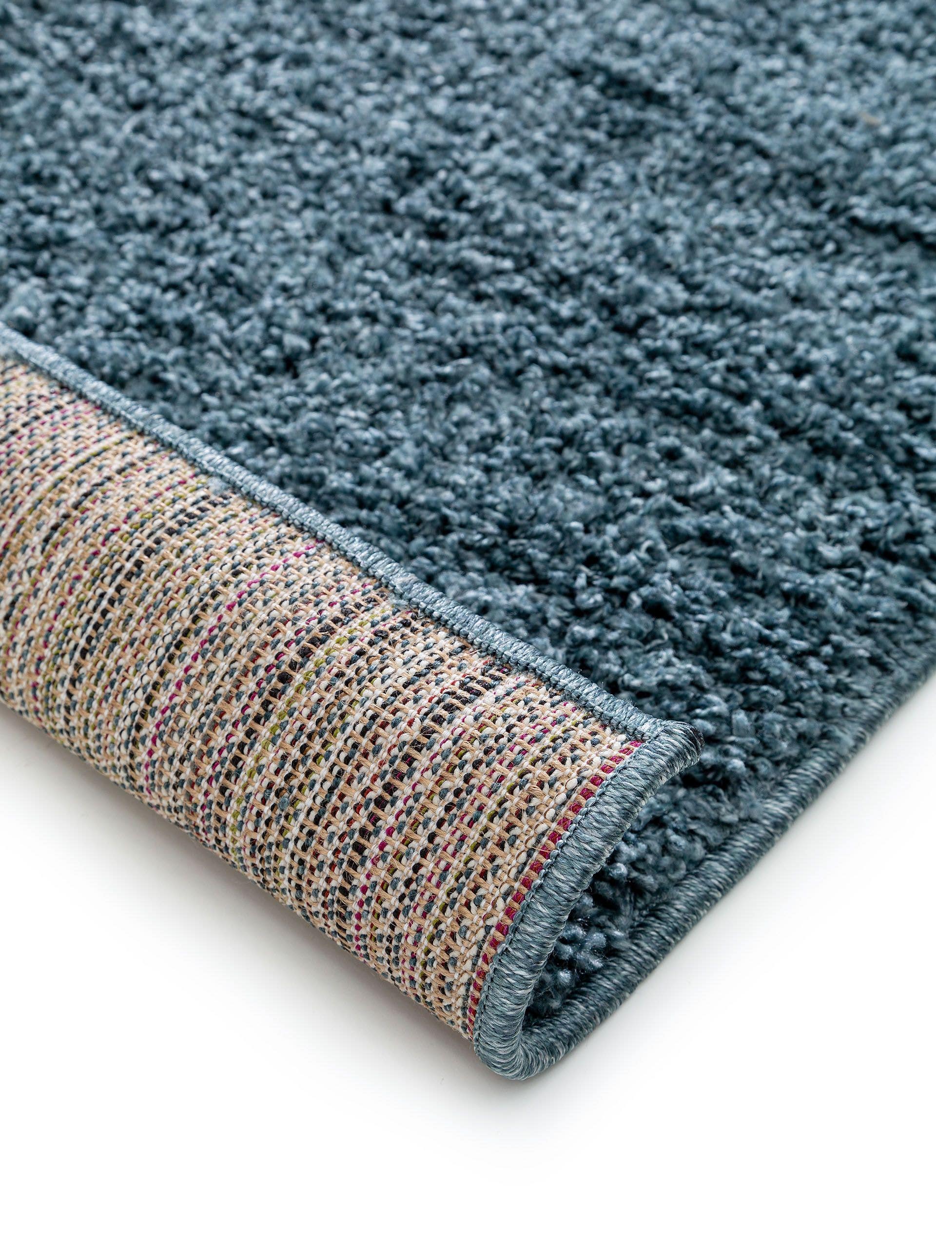 BENUTA - Tapis à poils longs lavable Soho bleu 133x190 cm - 9