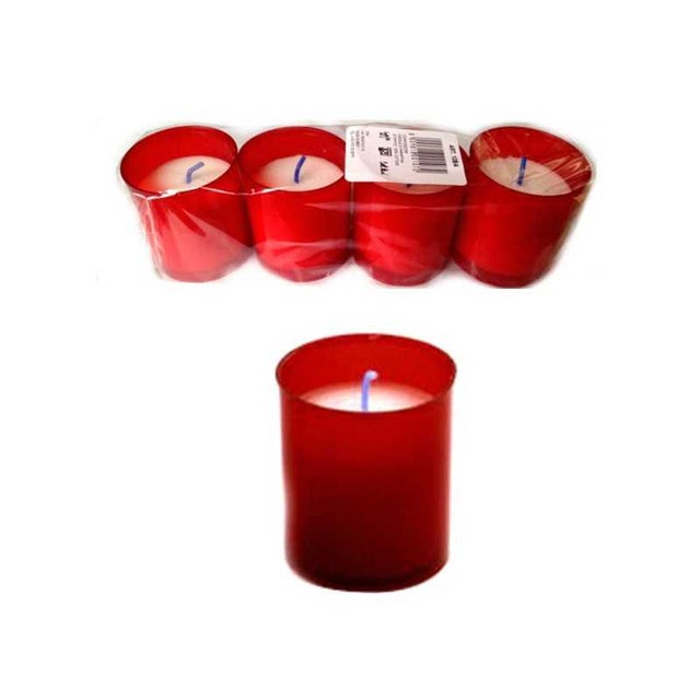 Candele Colorate Rosse Natalizie, 16 Pezzi, 250 X 13 Mm, Cera Altamente Purificata, Combustione Pulita E Inodore, Marchio RAL-GZ 041 - 3