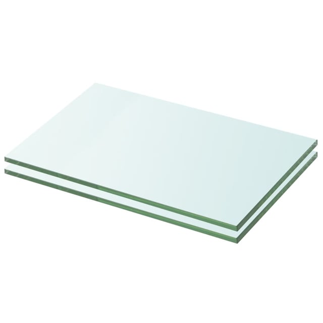 Pannelli per ripiani 2 pz. Vetro trasparente 20 x 25 cm