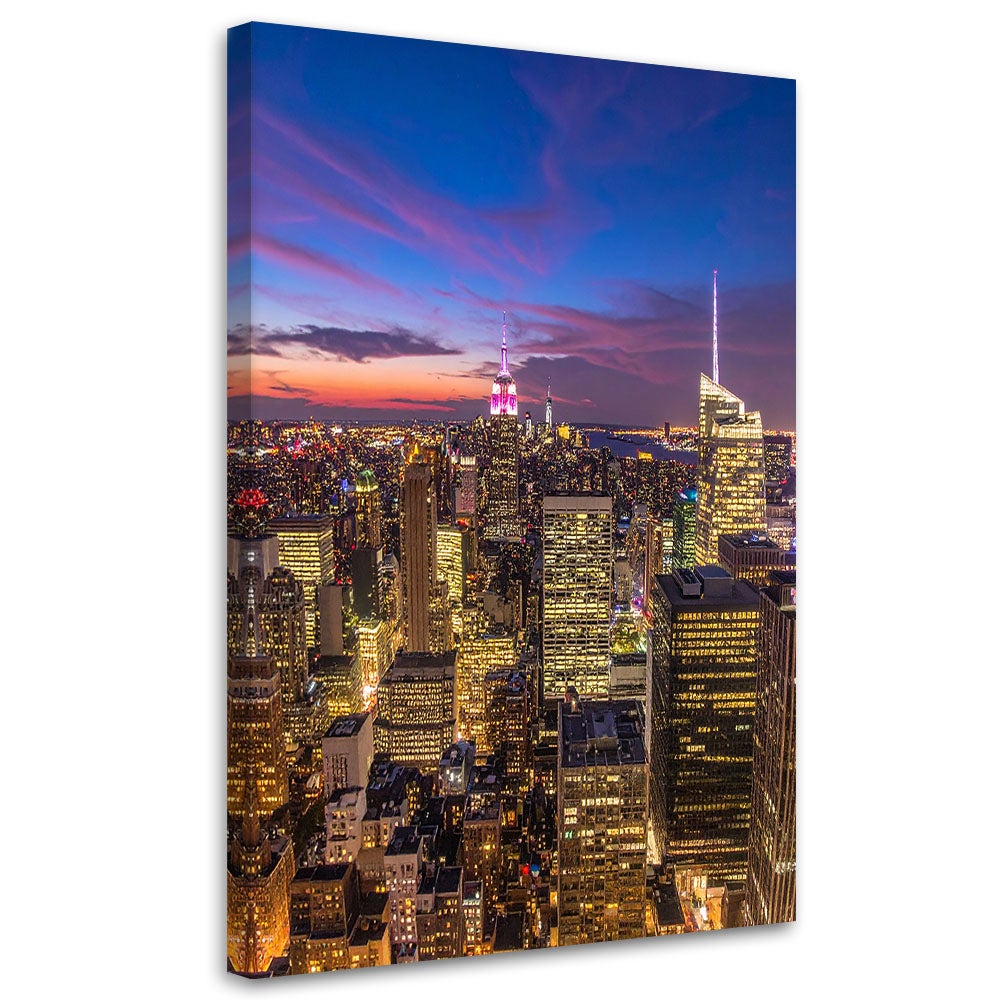 Obraz do salonu sypialni, Nowy Jork w nocy 60x90