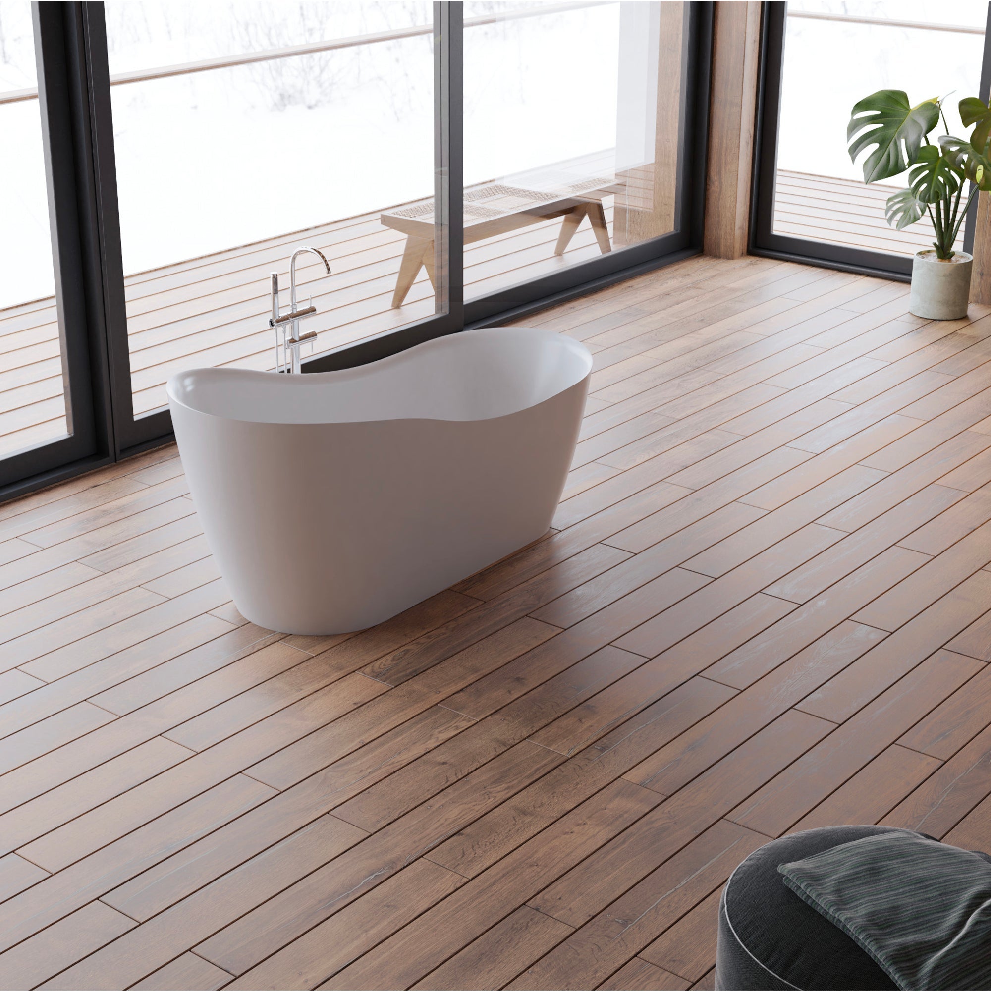 Baignoire Ilot Jazz 170 blanche 170 x78 x78 cm, by SPALINA - 8