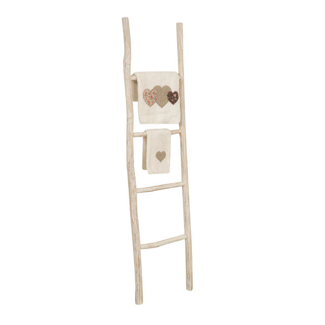 Scala Decorativa Porta Asciugamani Wink Design Rino – Acciaio E Rovere, 150x44x10 Cm, Elegante E Funzionale