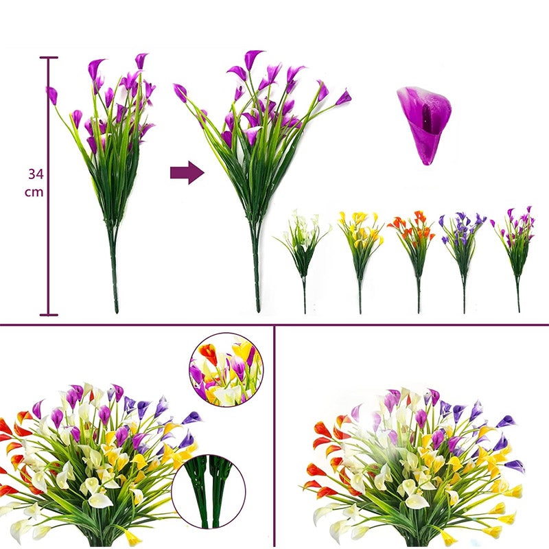 Lnoicy Fiori artificiali per esterni, decorazione di
