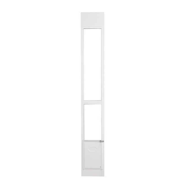 Porta deslizante vidro para cães,SucceBuy altura ajustável (1927 2049 mm),porta de vidro temperado para cães com moldura e estrutura de dobradiça