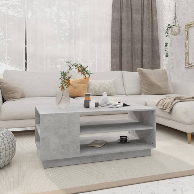 Stolik kawowy vidaXL Drewno inżynieryjne Szary beton 102x55x43 cm