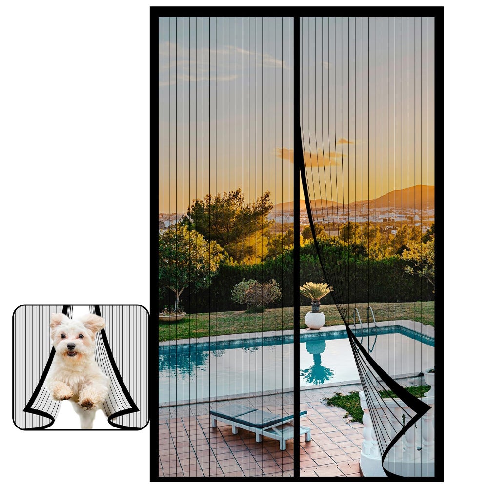 Moskitiera magnetyczna na drzwi 80x200 cm, moskitiery zewnętrzne z magnesem, moskitiery do drzwi zewnętrznych, moskitiery do drzwi