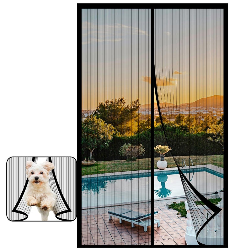 Moskitiera magnetyczna na drzwi 80x200 cm, moskitiery zewnętrzne z magnesem, moskitiery do drzwi zewnętrznych, moskitiery do drzwi