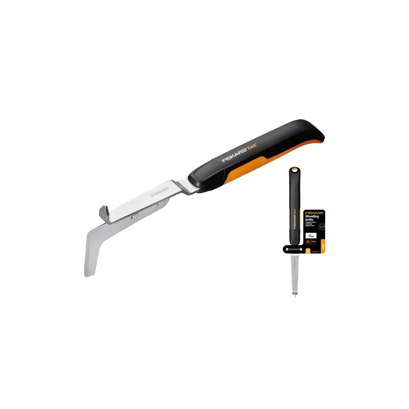 Narzędzie ogrodnicze Fiskars Xact Nóż do odchwaszczania 2 ostrza ze stali nierdzewnej 30 mm