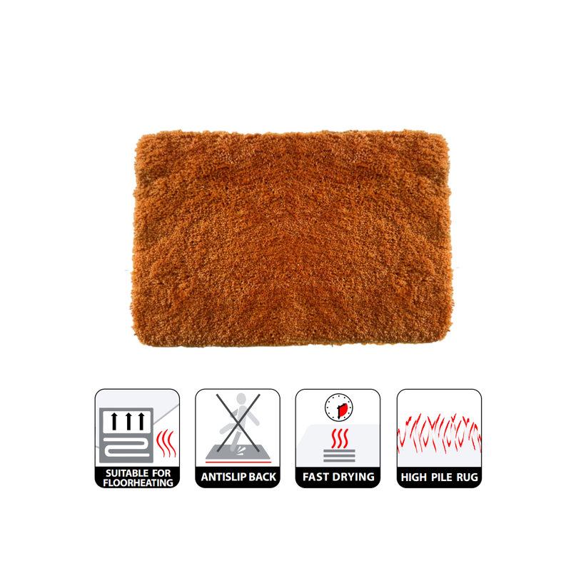 Tapis de bain Microfibre HIGHLAND 55x65cm Orange Spirella - 3