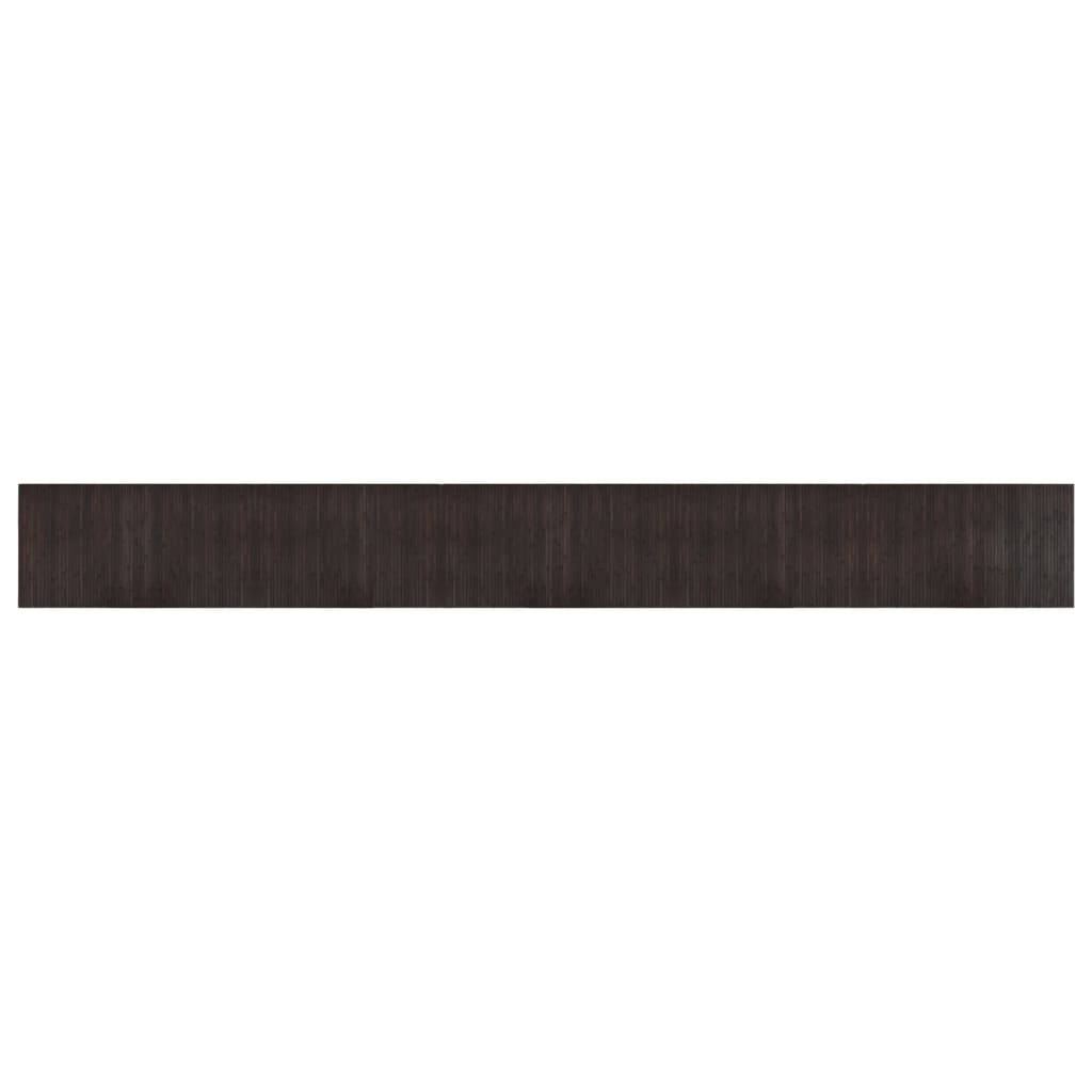 Tapis rectangulaire marron foncé 60x500 bambou - 2