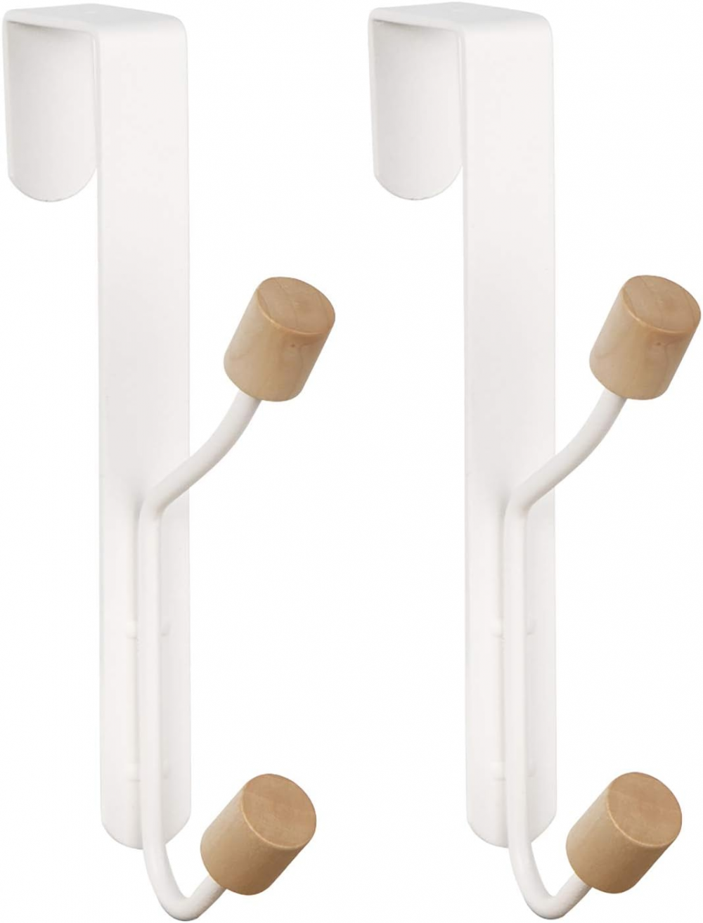 Zestaw haczyków na drzwi podwójne haczyki na płaszcze solidne drewniane i metalowe haczyki wieszak organizacyjny do wieszania płaszczy kurtek i ubrań